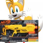 tails advertise an nerf blaster | image tagged in tails,tails the fox,nerf,nerf blaster,advertisement | made w/ Imgflip meme maker