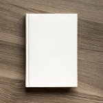 Blank book cover template