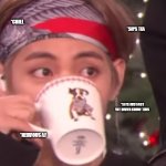 Let's act like we never knew this :) | ME AFTER KNOWING TAEHYUNG KNOWS THE "JIMIN YOU GOT NO JAMS" MEME; @IAMJIHWA; @TOKKI; *CHILL; *SIPS TEA; *LETS JUST ACT WE NEVER KNOW THIS; *NERVOUS AF; WOW, I NEVER KNEW THIS EXISTED | image tagged in v tae from bts drinking his tea,chill,memes,bts memes | made w/ Imgflip meme maker
