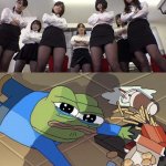 Girls bullying frog meme