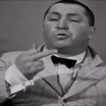 Curly Howard middle finger