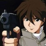 Heero with his gun