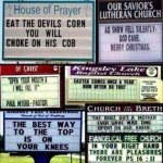Sex jokes on church signs