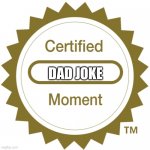 Dad joke | DAD JOKE | image tagged in certified moment | made w/ Imgflip meme maker