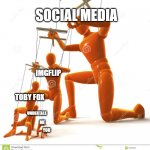 Puppet hierarchy | SOCIAL MEDIA; IMGFLIP; TOBY FOX; UNDERTALE; ME; YOU | image tagged in puppet hierarchy | made w/ Imgflip meme maker