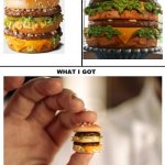 Mc Donald's Buger's Be Like | SAW | image tagged in what i watched/ what i expected/ what i got | made w/ Imgflip meme maker