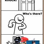 When the guests are SUS | image tagged in knock knock asdfmovie | made w/ Imgflip meme maker