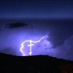 Lightning on cross