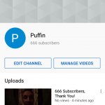 666 subs Puffin YT