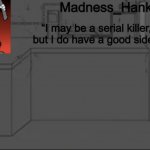 MadnessHank_Official’s announcement meme