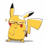 Pikachu with glasses