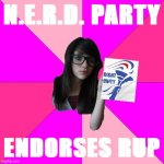 Nerd party endorses rup