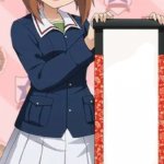 miho holding scroll template