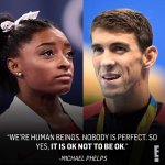 Michael Phelps quote we’re human beings meme