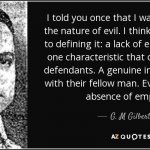 G.M. Gilbert absence of empathy