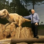 CREATIONIST ASSHOLE KEN HAM WITH A DINO