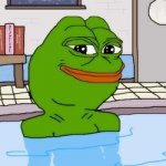 Pepe swimming pool meme