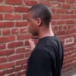 man talking to wall GIF Template