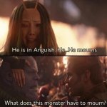 He mourns! (Updated)