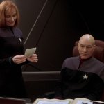 CRUSHER AND PICARD, CRUSHER READS NOTE