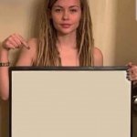 Girl sign template