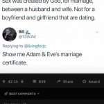 Show me Adam & Eve’s birth certificate