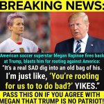 Megan Rapinoe smacks down Trump
