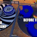 Teacups before vs after update | AFTER THE REVAMP; BEFORE THE REVAMP | image tagged in teacups before vs after update | made w/ Imgflip meme maker