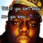 Biggie Smalls well if you don’t know now you know meme