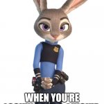 Horny Judy Hopps | THE FACE YOU MAKE; WHEN YOU'RE LOOKING FOR A QUICKIE | image tagged in judy hopps flirting,zootopia,judy hopps,the face you make when,funny,memes | made w/ Imgflip meme maker