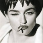 Madonna smoking