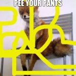 It spells bad | WHEN YOU PEE YOUR PANTS | image tagged in stoned fox | made w/ Imgflip meme maker