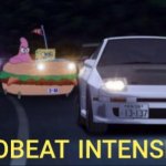 Initial D Stage ??? | image tagged in initial d,spongebob,patrick star,carmemes,car memes,drift | made w/ Imgflip meme maker