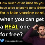 Fake vaccine cards