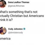 America is not Christian meme