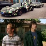 When you drive a camo car... | DUDE! WHERE'S MY CAR? | image tagged in dude wheres my car,memes,funny,funny memes,barney will eat all of your delectable biscuits,stop reading the tags | made w/ Imgflip meme maker