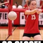 So close volleyball player