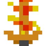 8-bit flaming copper sword
