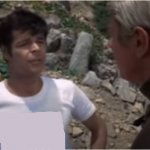 Jim meeting a contact.
