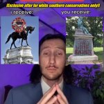 Trade offer Covid statues for Confederate statues meme