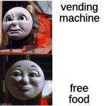 FREE FOOD | vending machine; free food | image tagged in james hotline bling | made w/ Imgflip meme maker