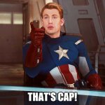 Captain America That's Cap!