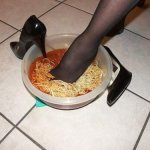 Foot in Spaghetti