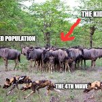 4th wave | THE KIDS; THE VAXXED POPULATION; THE 4TH WAVE | made w/ Imgflip meme maker