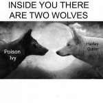2 wolves meme