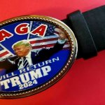 Trump belt buckle meme