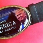 Trump belt buckle