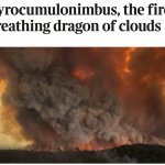Fire-breathing dragon cloud meme