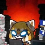 Angry typing agretsuko GIF Template