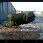 Man doing armless pushups GIF Template